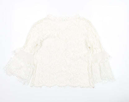 Womens UK Size S Luzabelle Ivory Tunic Blouse