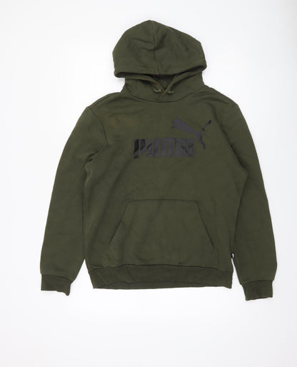 Mens UK Size S PUMA Green Pullover Hoodie