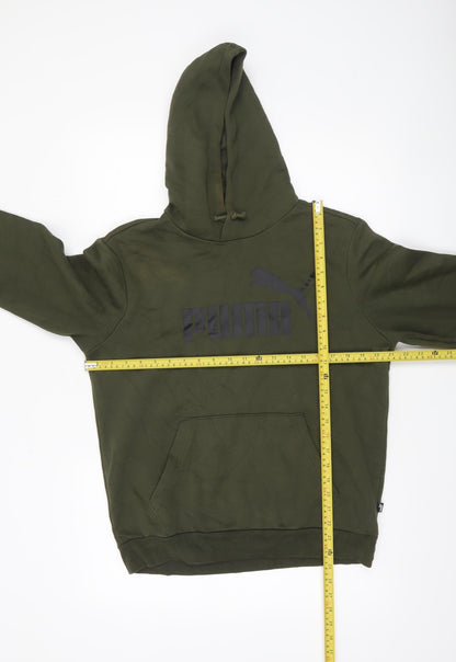 Mens UK Size S PUMA Green Pullover Hoodie