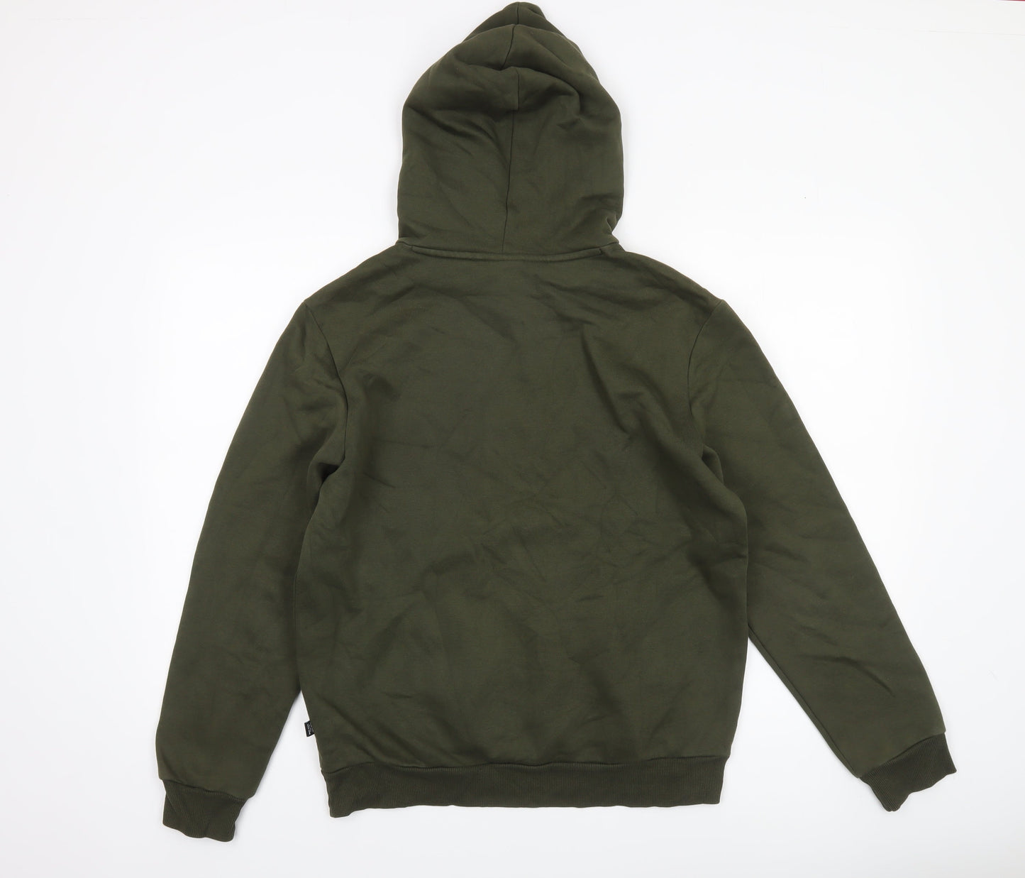 Mens UK Size S PUMA Green Pullover Hoodie