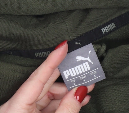 Mens UK Size S PUMA Green Pullover Hoodie
