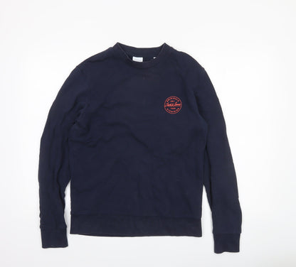 Mens UK Size S JACK & JONES Blue Pullover Sweatshirt