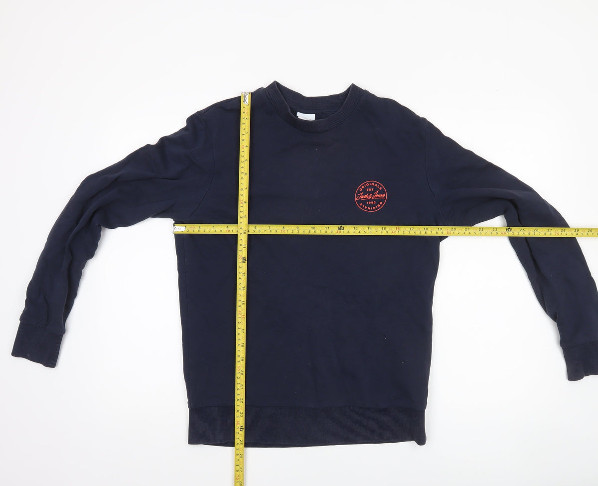 Mens UK Size S JACK & JONES Blue Pullover Sweatshirt