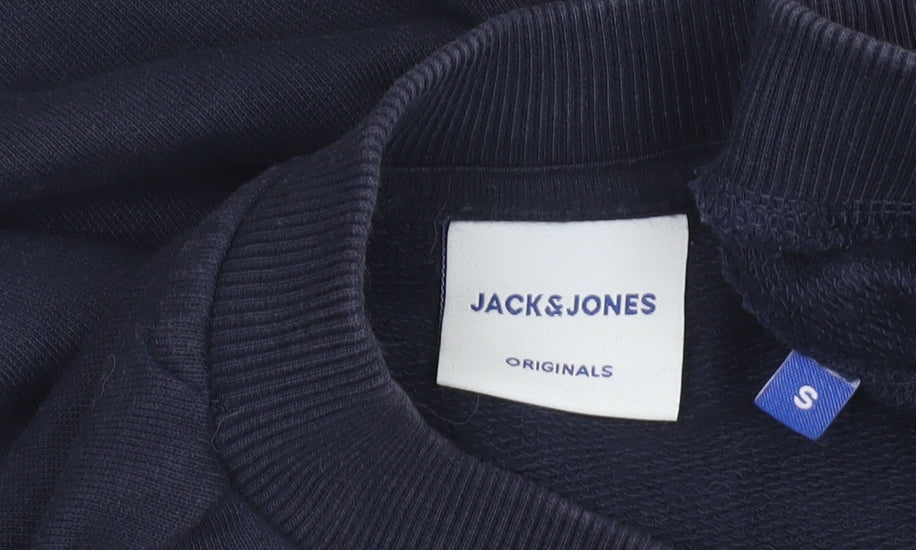 Mens UK Size S JACK & JONES Blue Pullover Sweatshirt