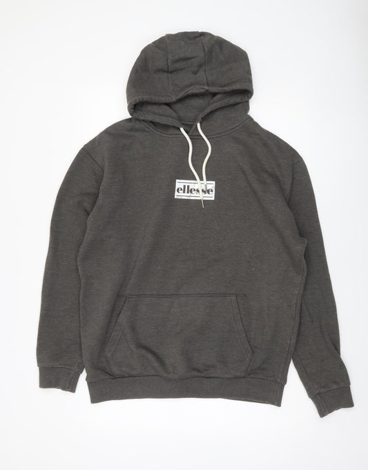 Mens UK Size M ellesse Grey Pullover Hoodie