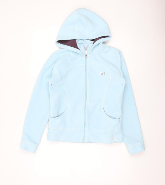 Girls UK Size 12 Years DOMYOS Blue Full Zip Hoodie