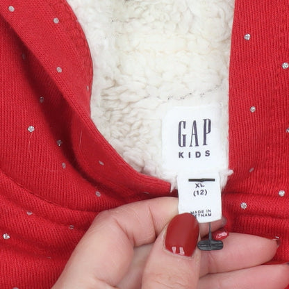 Girls UK Size 12-13 Years Gap Red Full Zip Hoodie
