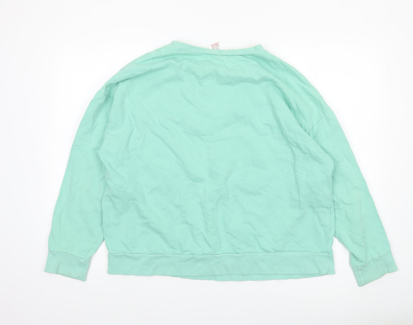 Womens UK Size 16-18 Disney Green Pullover Sweatshirt