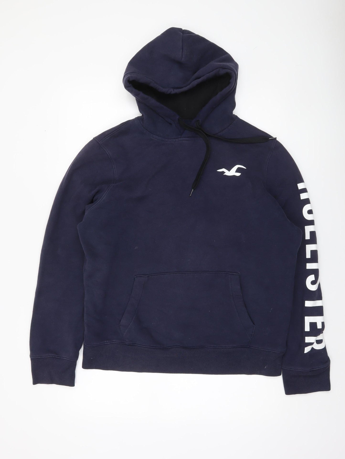 Mens UK Size L Hollister Blue Pullover Hoodie