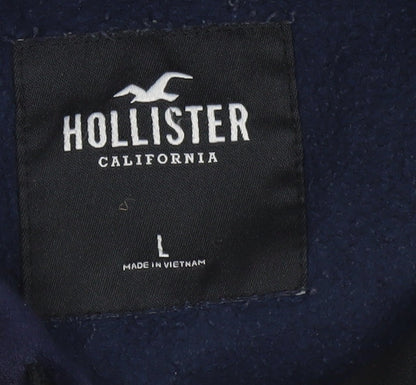 Mens UK Size L Hollister Blue Pullover Hoodie