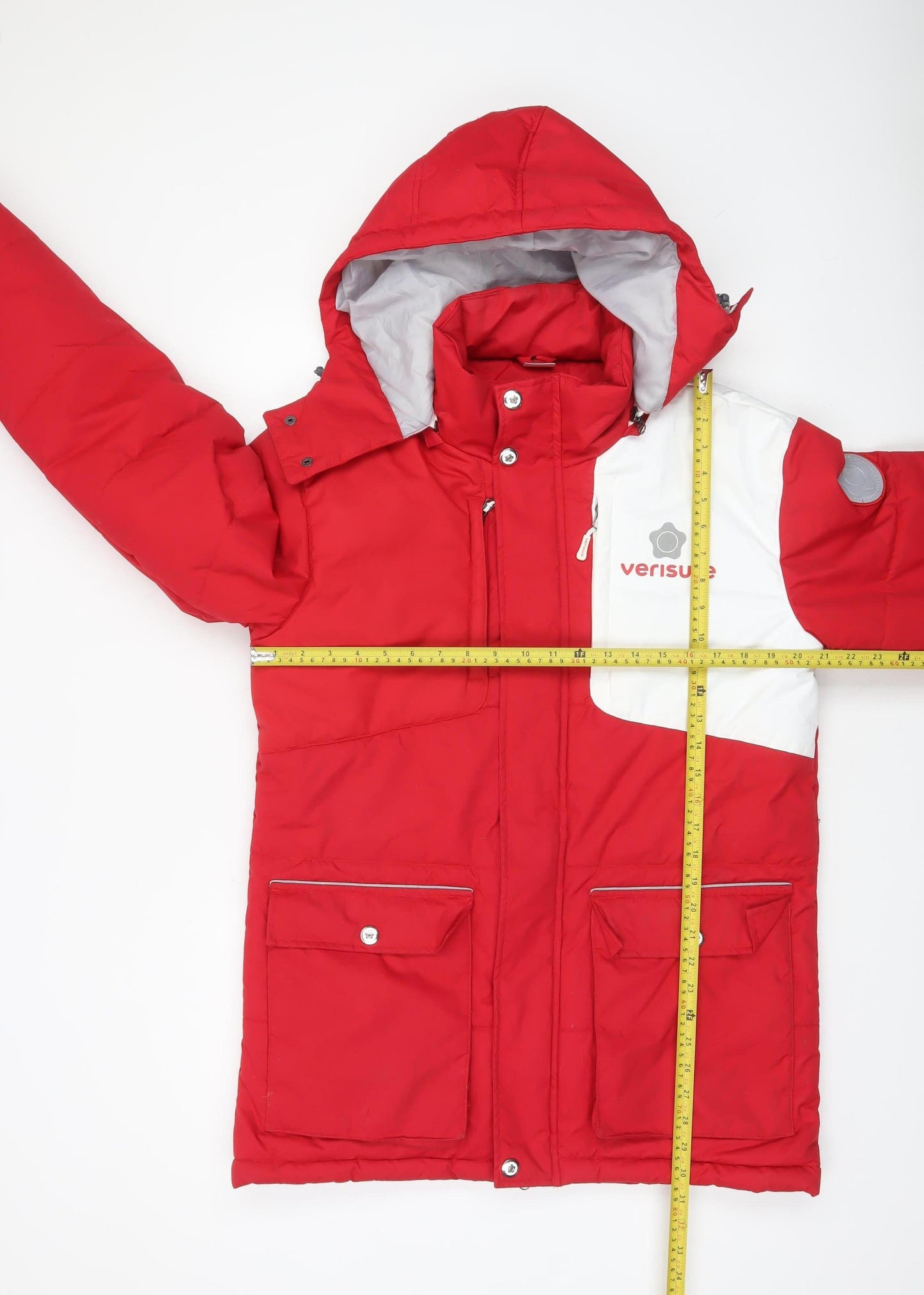 Mens UK Size M Verisure Red Parka Coat