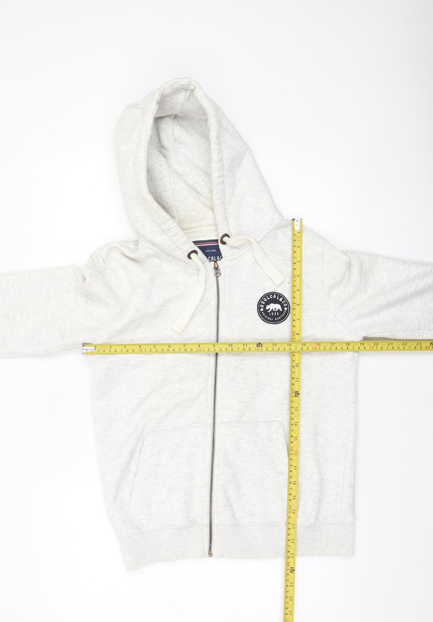 Womens UK Size 12 SoulCal & Co Grey Full Zip Hoodie