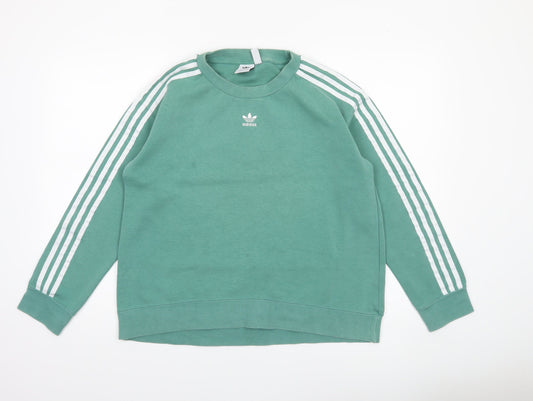 Womens UK Size 8 adidas Green Pullover Sweatshirt