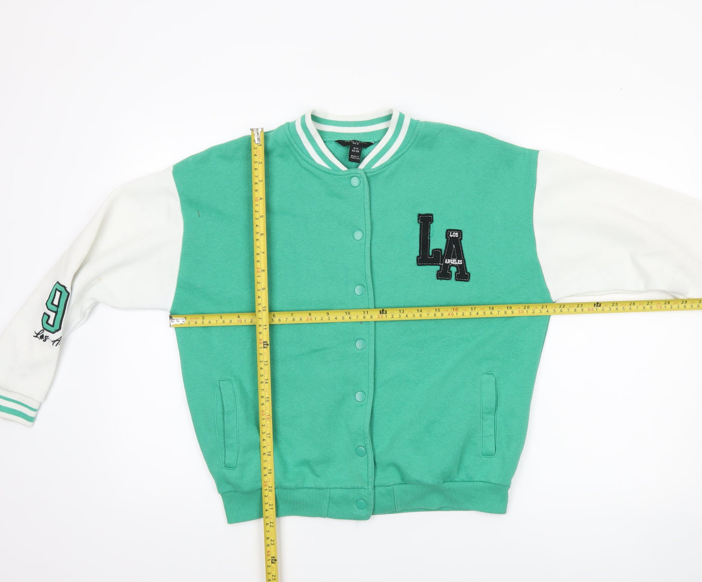 Boys UK Size 12-13 Years New Look Green Varsity Jacket