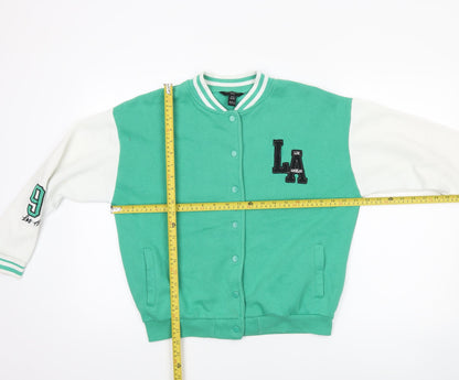 Boys UK Size 12-13 Years New Look Green Varsity Jacket