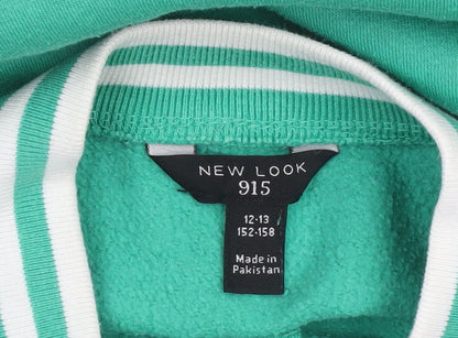 Boys UK Size 12-13 Years New Look Green Varsity Jacket