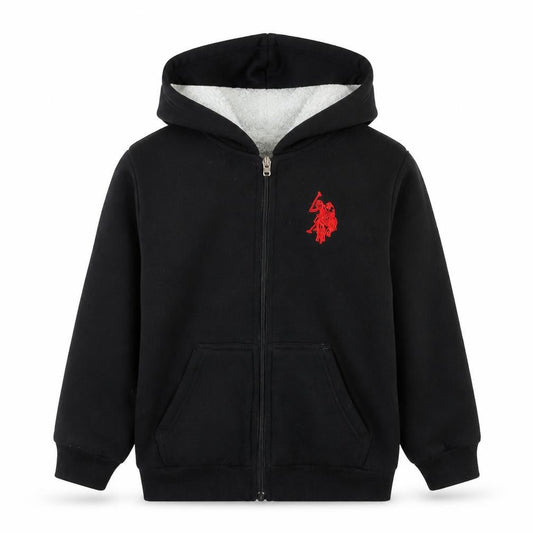 Boys UK Size 5-6 Years U.S. Polo Assn Black Full Zip Hoodie