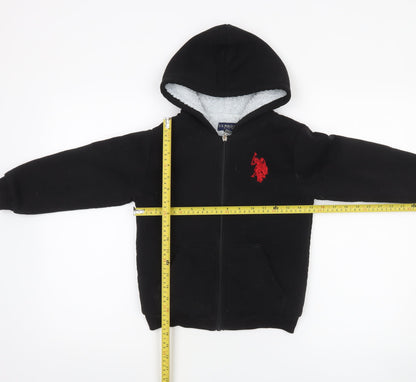 Boys UK Size 5-6 Years U.S. Polo Assn Black Full Zip Hoodie