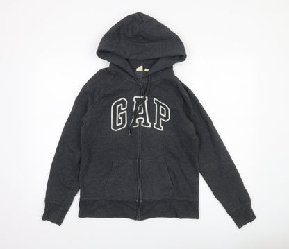 Womens UK Size M Gap Black Full Zip Hoodie