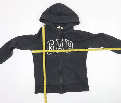 Womens UK Size M Gap Black Full Zip Hoodie
