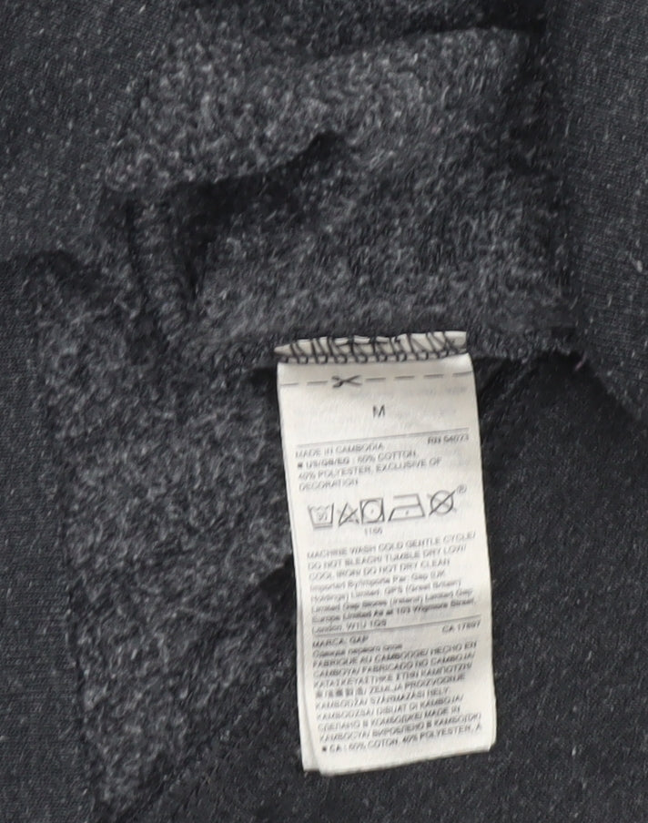 Womens UK Size M Gap Black Full Zip Hoodie