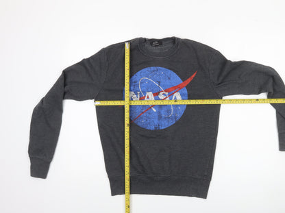 Mens UK Size XS Buzz Aldrin Grey Pullover Sweatshirt