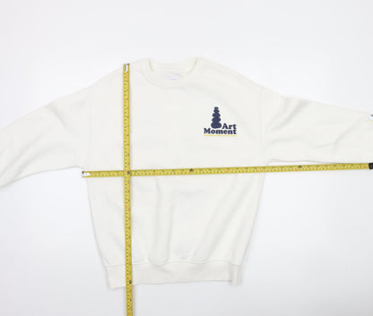 ZARA Boys White Art Moment Graphic Pullover Sweatshirt 13-14 Years