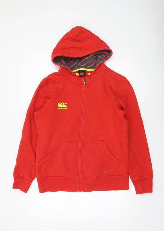 Mens UK Size S Canterbury Red Full Zip Hoodie