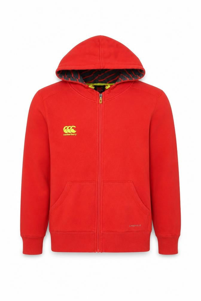 Mens UK Size S Canterbury Red Full Zip Hoodie