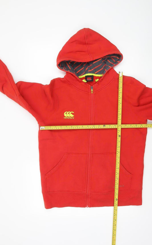 Mens UK Size S Canterbury Red Full Zip Hoodie