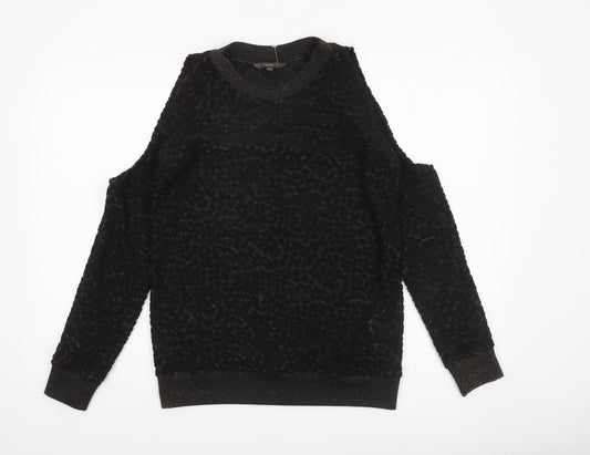 Womens UK Size 8 NEXT Black Pullover Sweatshirt