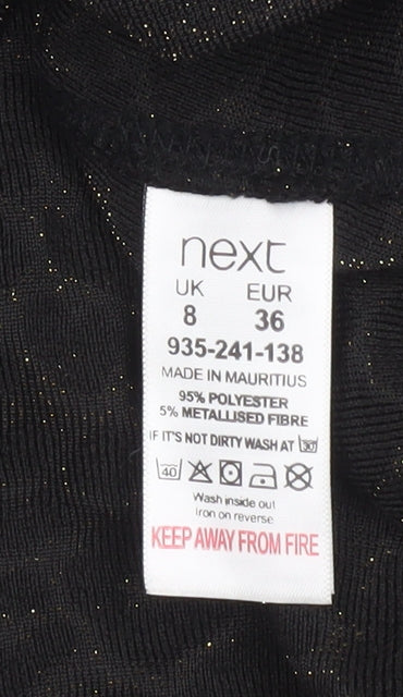 Womens UK Size 8 NEXT Black Pullover Sweatshirt
