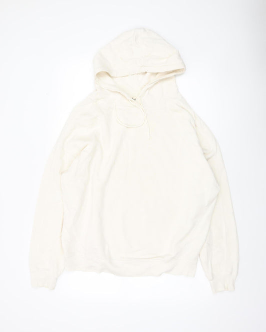 Unisex Adults UK Size M Hush Ivory Pullover Hoodie