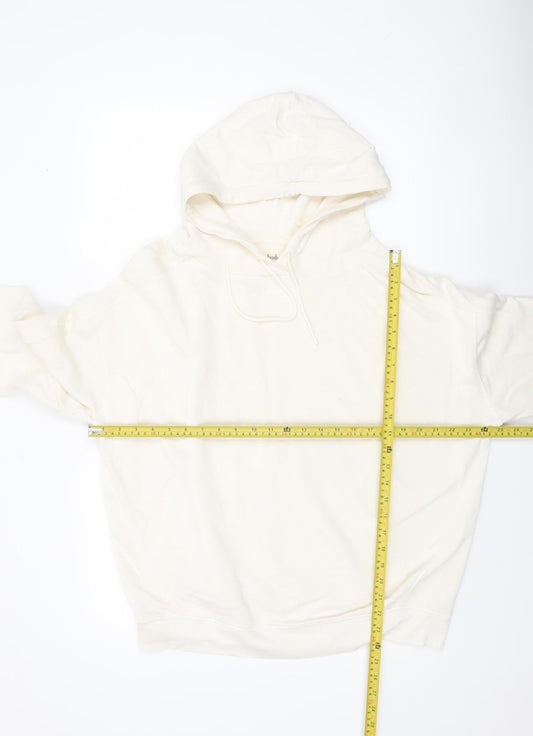 Unisex Adults UK Size M Hush Ivory Pullover Hoodie