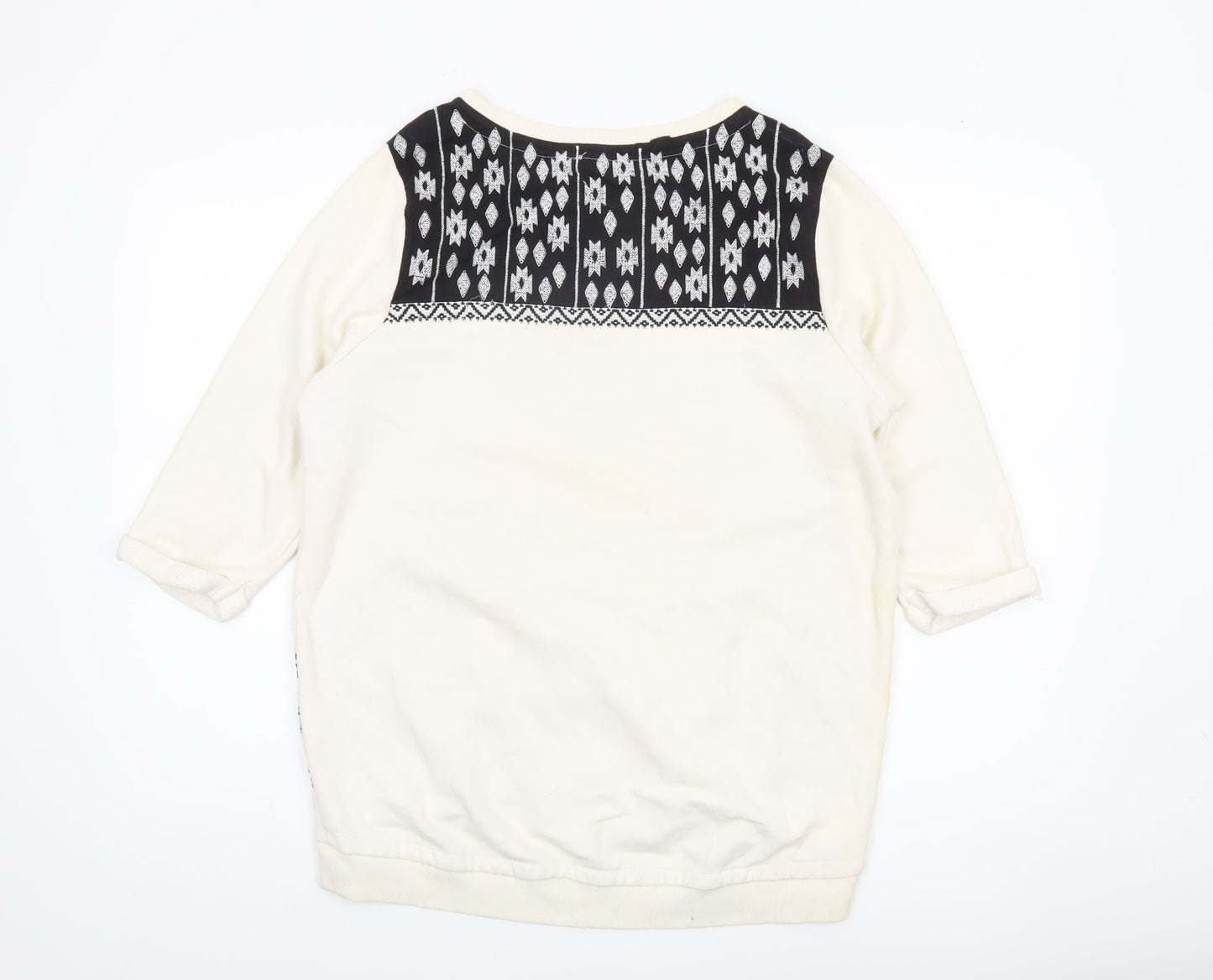 Womens UK Size 12 H&M Ivory Pullover Sweatshirt
