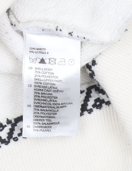 Womens UK Size 12 H&M Ivory Pullover Sweatshirt
