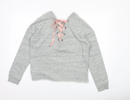 Womens UK Size M TALLY WEiJL Grey Pullover Sweatshirt