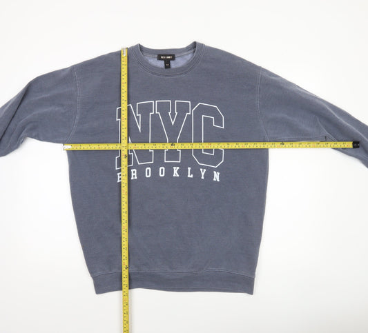 Mens UK Size M QED London Blue Pullover Sweatshirt