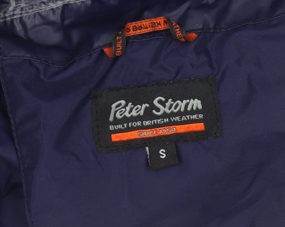 Mens UK Size S Peter Storm Blue Rain Coat