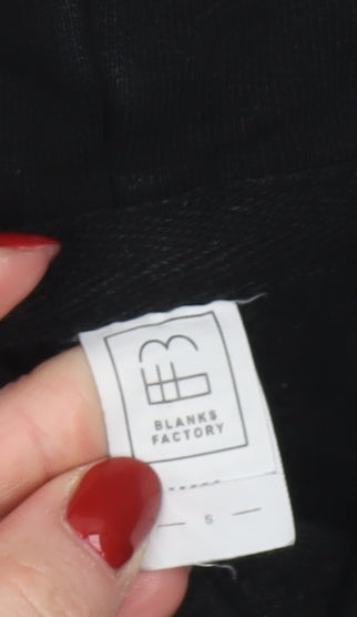 Mens UK Size S Blanks Factory Black Pullover Hoodie