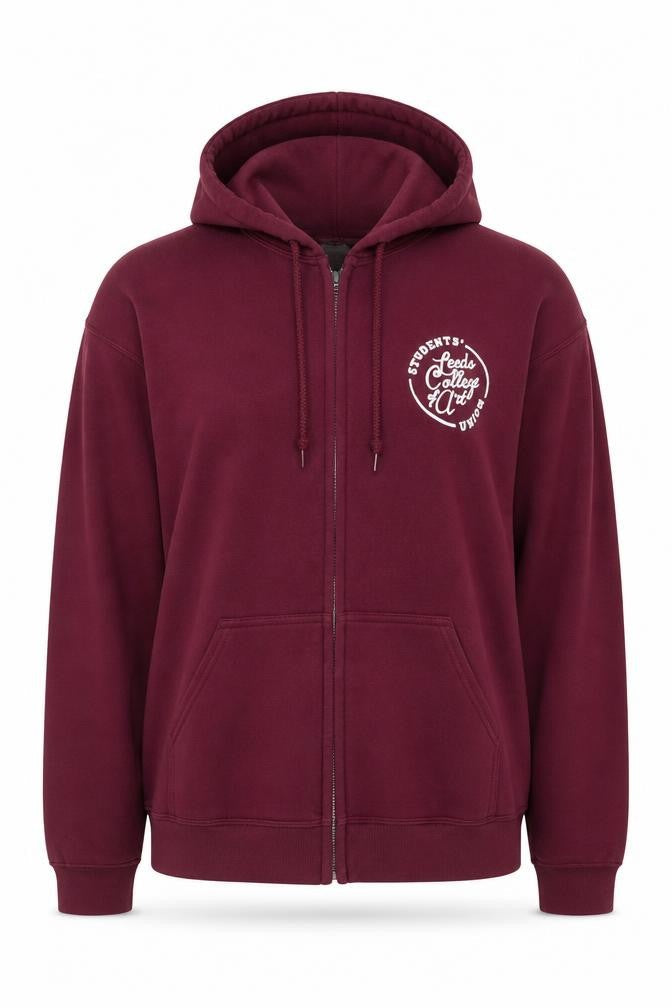 Womens UK Size XL Gildan Red Full Zip Hoodie