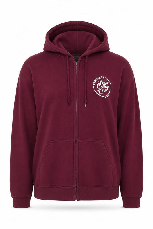 Womens UK Size XL Gildan Red Full Zip Hoodie