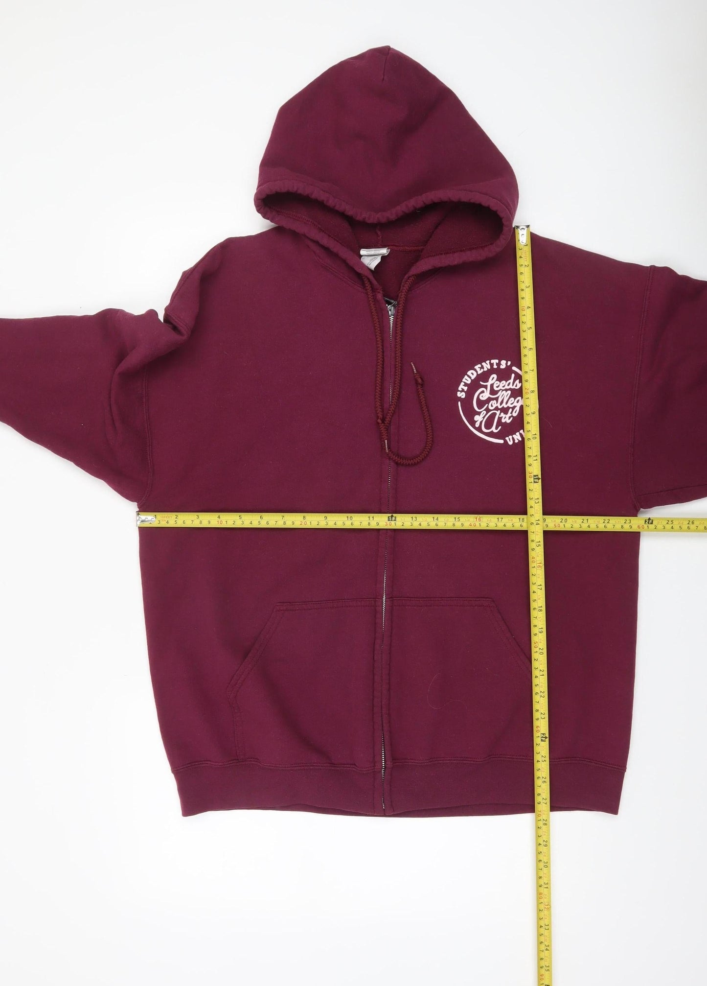 Womens UK Size XL Gildan Red Full Zip Hoodie