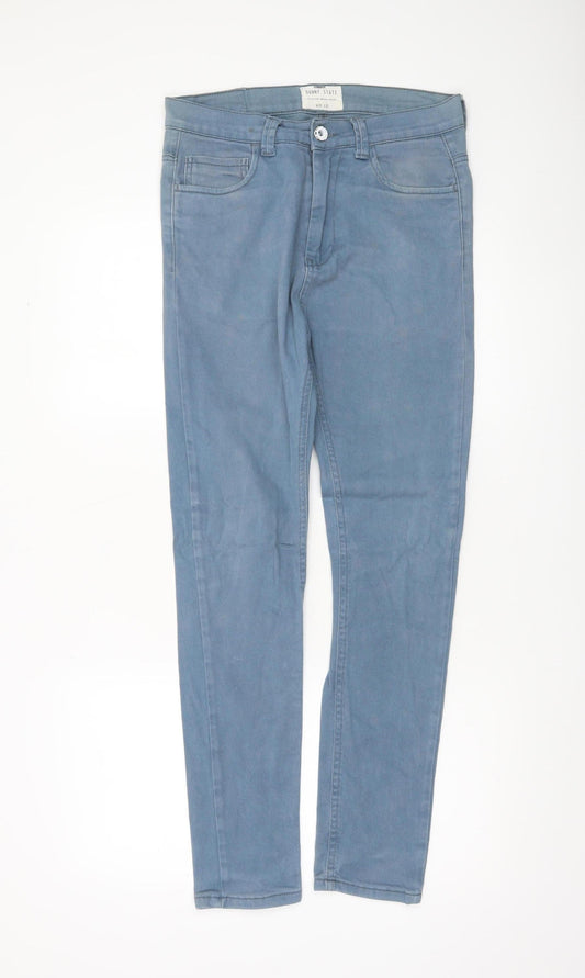 Mens UK Size M Nanny State Slim Fit Skinny Blue Jeans