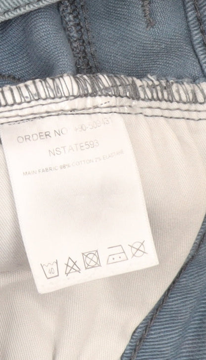 Mens UK Size M Nanny State Slim Fit Skinny Blue Jeans