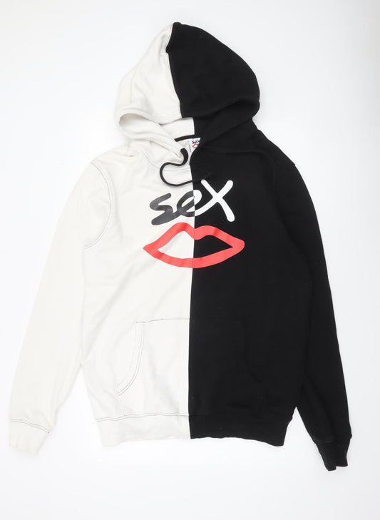 Mens UK Size XL Sex Lips Multicoloured Pullover Hoodie