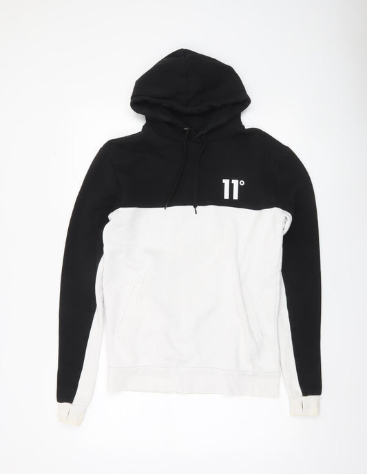 Mens UK Size XS 11 degrees Multicoloured Pullover Hoodie
