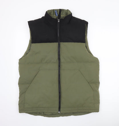 Mens UK Size L H&M Green Puffer Jacket