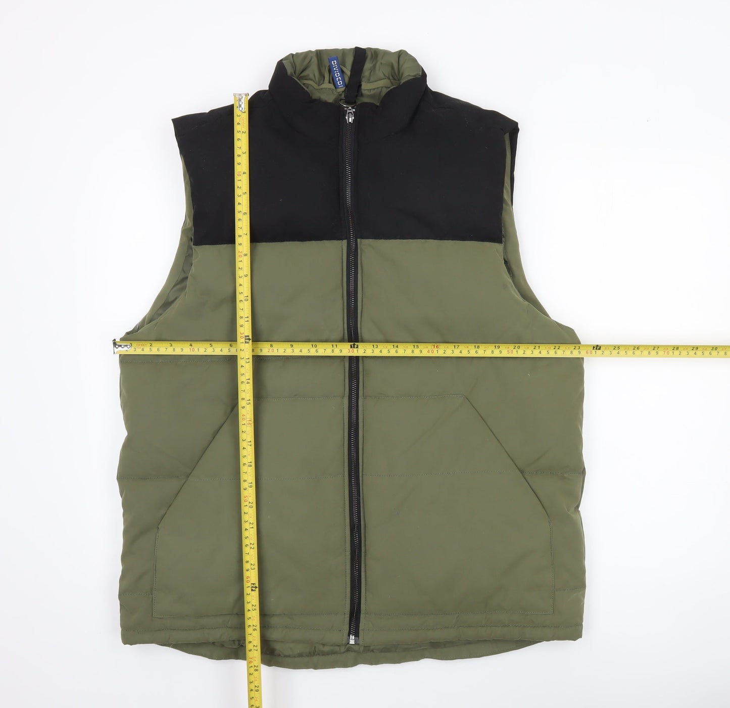 Mens UK Size L H&M Green Puffer Jacket