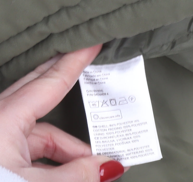 Mens UK Size L H&M Green Puffer Jacket